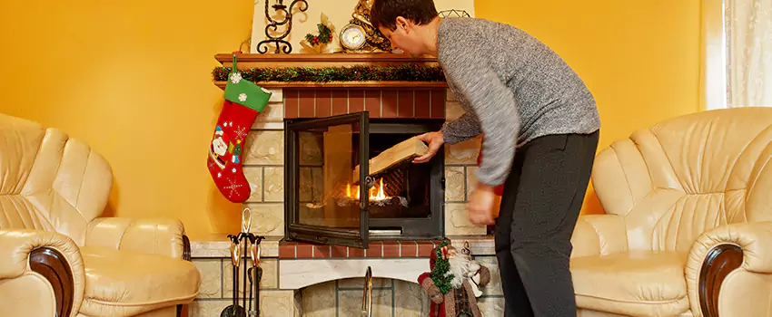 Rusted Metal Fireplace Restoration in Cockeysville, Maryland